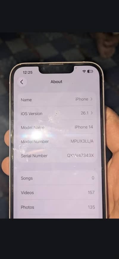 iPhone 14 MDM battery health 86 128 gb all original