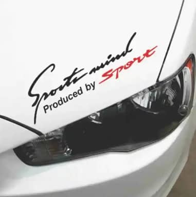 Sports Mind Car Sticker Black Red Vinyl Decal High Quality Auto Sticke