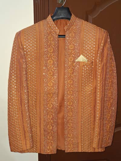 Mehndi Prince Coat with Silk Kurta Pajama