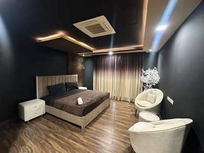 Stay Vibe Residence offers a Luxury 1 Bed Fully Furnished Apartment for Short Stay at Goldcrest Mall, DHA Phase 4 Lahore.