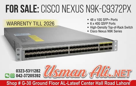 Cisco Nexus N9K-C9372PX 48-Port 10G SFP + 6-Port 40G QSFP