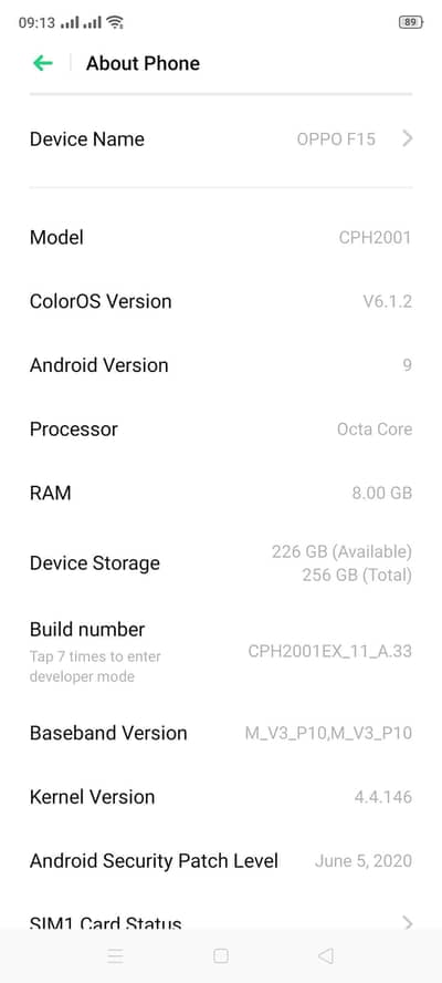 Oppo F15 PTA approved 10/9 candition All Ok