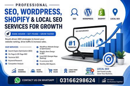 Professional seo , local seo shopify and WordPress website services