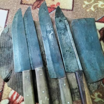 butcher block and Butcher cleaver boning knife butcher knife