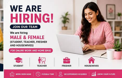 we are hiring male and female on urgent bases