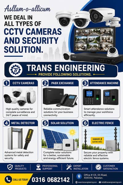 CCTV cameras and security solutions