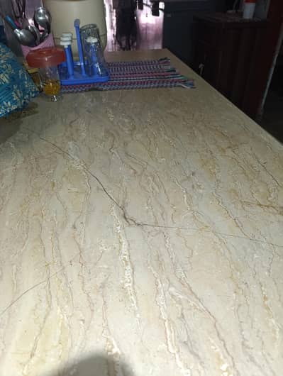 Dining table without chair marble and iron