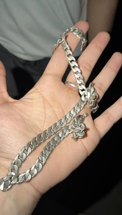 Men silver chain