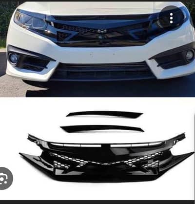car bodykit, Toyota Trd car grill, Honda civic x , Reborn RS grill