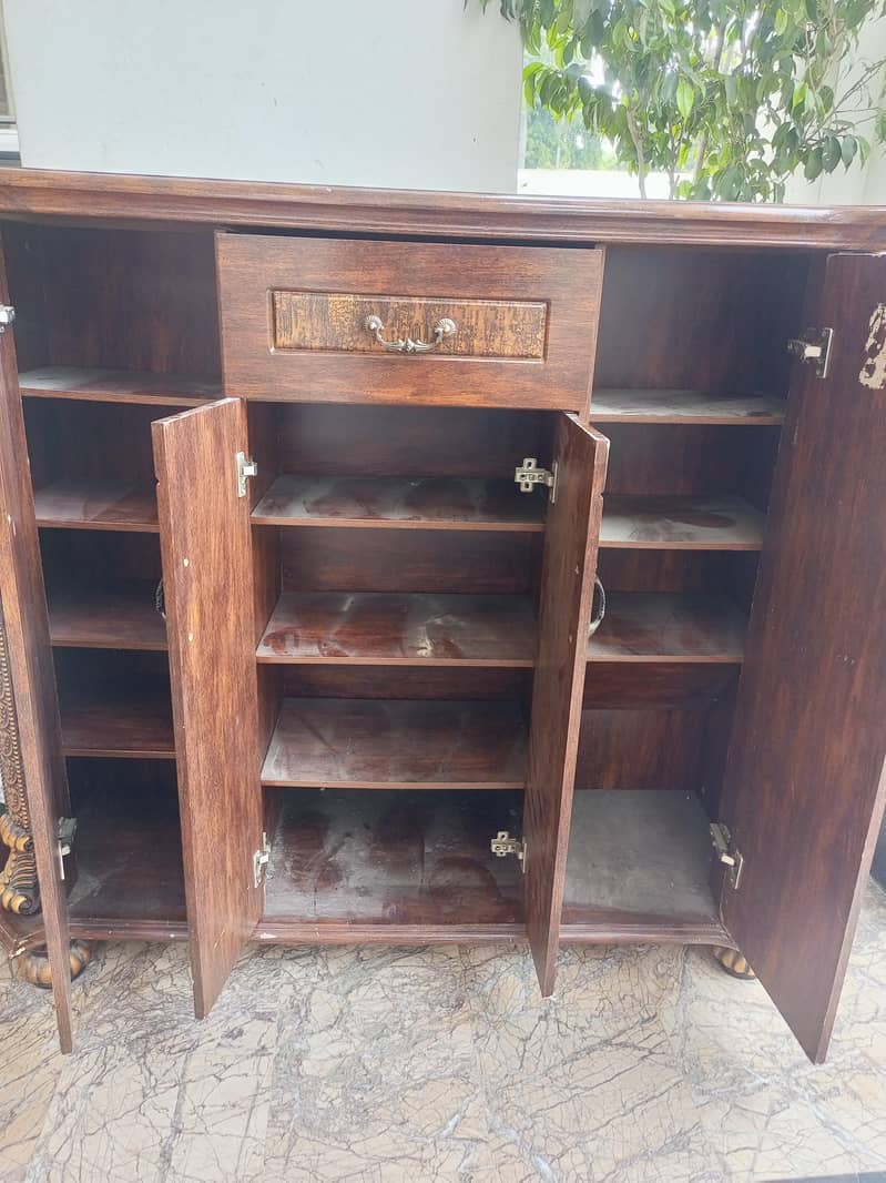 دبئی میڈ سالڈ لکڑی کا خوبصورت کنسول کیبنٹ 4