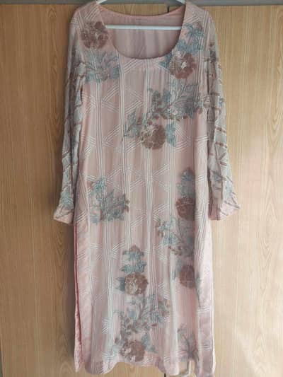 Baby pink shafon dress for sale