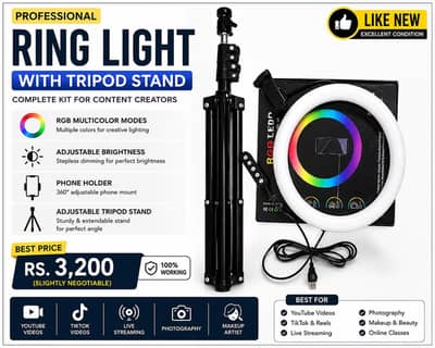 RING LIGHT with tripod stand