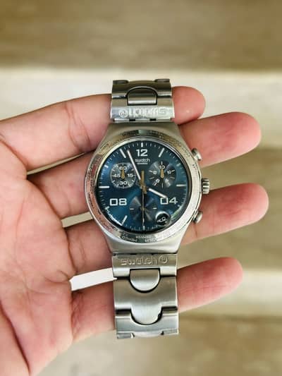 Swatch irony Swiss Made Men’s Original Chronograph watch 41mm Dial