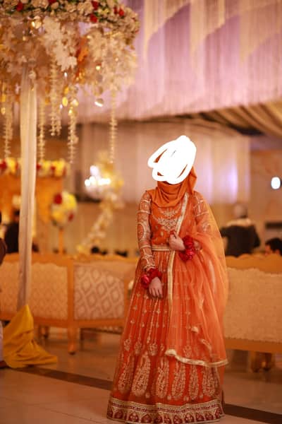 afrozeh net lehanga frock , Mehandi lehanga