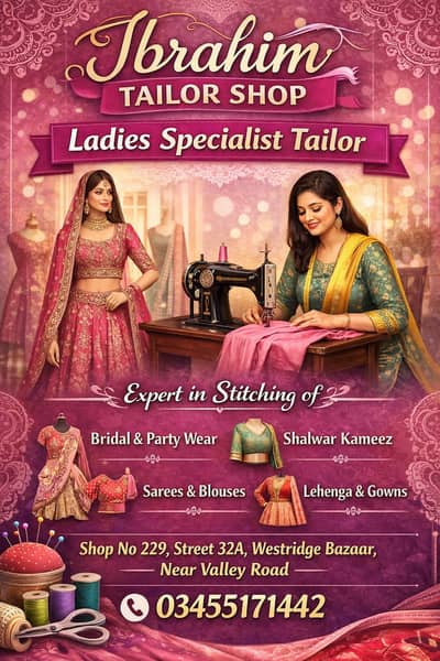 Ibrahim tailors ladies specialist stitching master of boutique orders