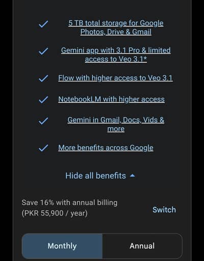 Gemini Pro AI 1.5 years package