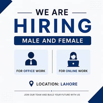 WE ARE HIRING MALE AND FEMALE FOR ONLINE WORK