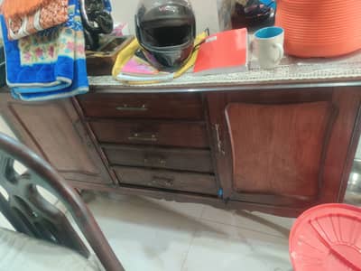 Original Wooden Dinning table with console