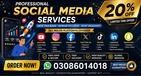 ALL SOCIAL SERVICE AVAILABLE IN CHEAP PRICE