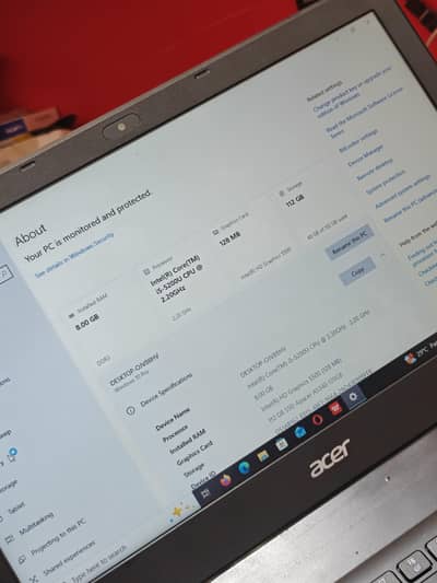 ACER Core i5 5th Gen 8GB Ram 128GB Storage Battery Timing 4Hours+