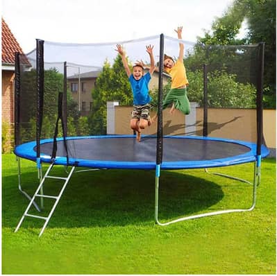 14 Feet Trampoline with Enclosure Safety Net