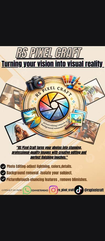 RS Pixel Craft. Professional graphic designing service's are available