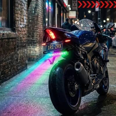 Led bar light rgb for bikes multi color Anodized aluminum