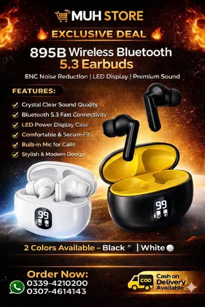 895B Wireless Headsets Bluetooth Earphone 5.3