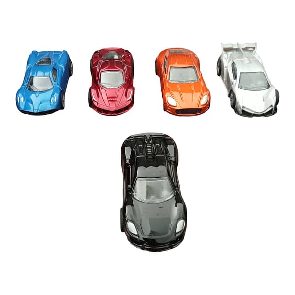 5 Piece Metal Alloy Pull Back Cars Toy Set for Kids Mini Die Cast Racing Cars Different Colors and Designs Age 3-12 Years