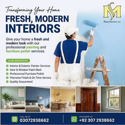 Home Painting & Furniture Polish Services | Wood Polish | painter