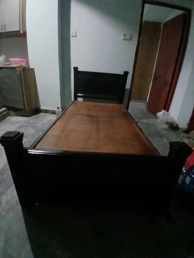 single bed wooden