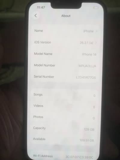 iphone 14 128gb FU