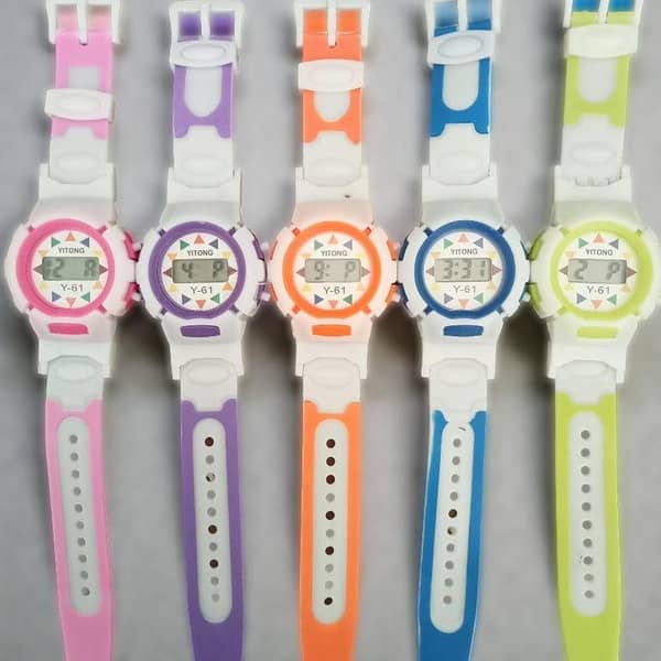 5 Piece Kids Digital Watch Set for Boys and Girls Colorful Plastic Strap Wrist Watches Age 2-7 Years Budget Friendly