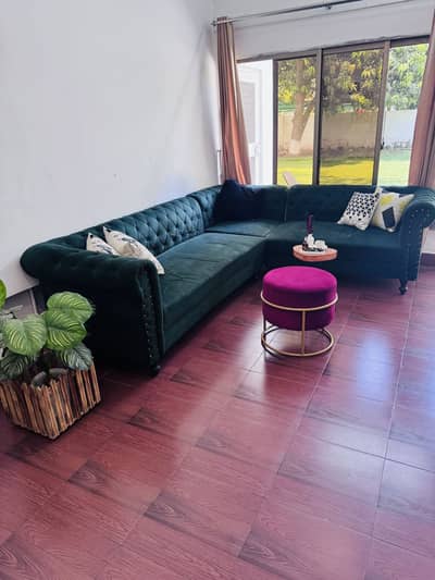 Royal green color sofa set