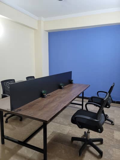 Work station wooden top iron frame