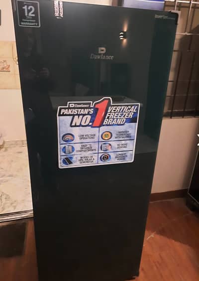 Dawlance 1035WB Glass Door Inverter Black Vertical Freezer