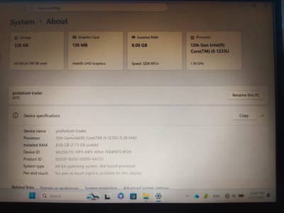 Lenovo laptop 10/10 /12 Gen/core i5 /238GB SSD