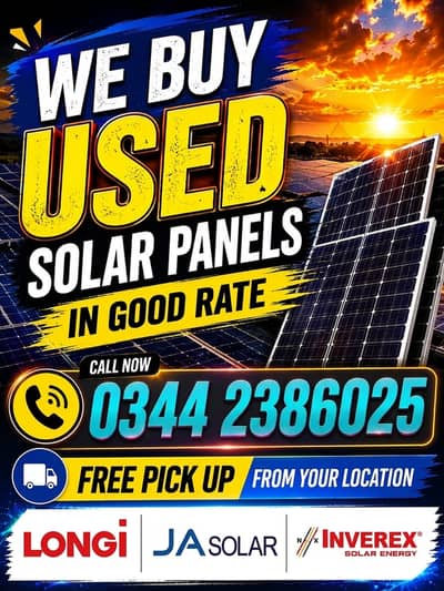 Used Solar Panels Buyer Karachi | Jinko Longi Solar Inverter Purchase