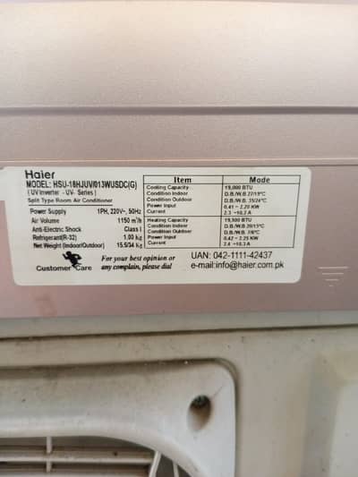 hair dc inverter 1.5ton