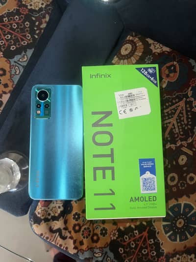 6/128 infinix Note 11 with box