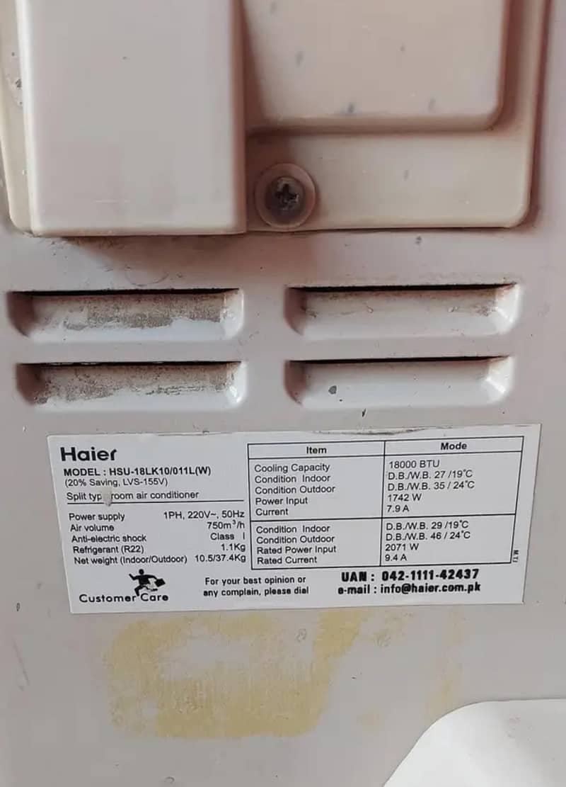 Haier Split Ac 1.5ton 8
