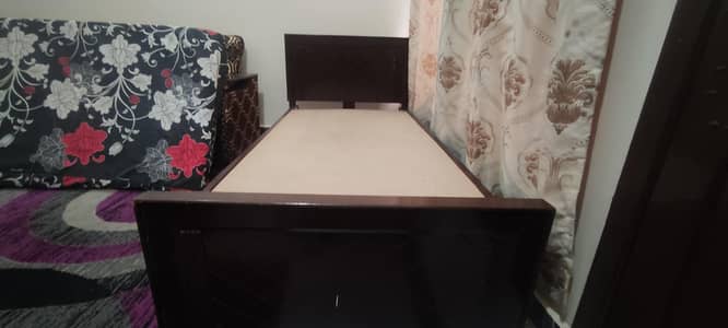 Pure wooden bed with Mattress