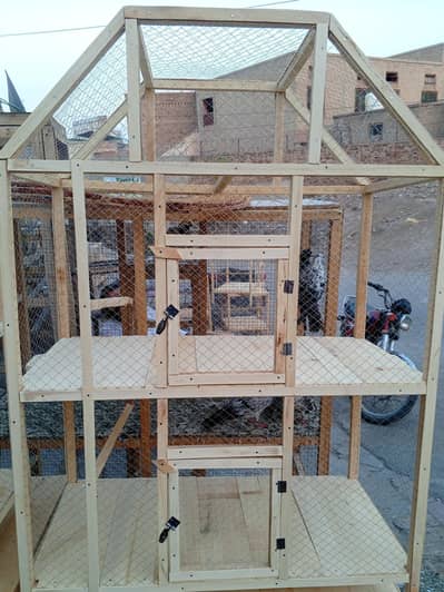 2 Portion "Premium" Quality Wooden Cage for Pigeons & Fancy Hens"