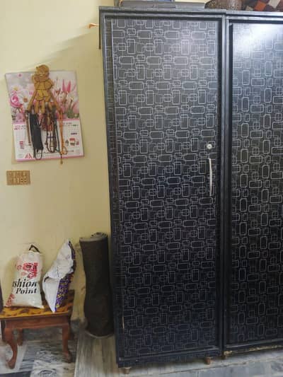 1 double wooden almirah & 1 single wooden almira same design