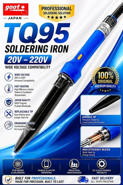 GOOT TQ95 Original Japan Soldering Iron 20V–220V Price in Pakistan