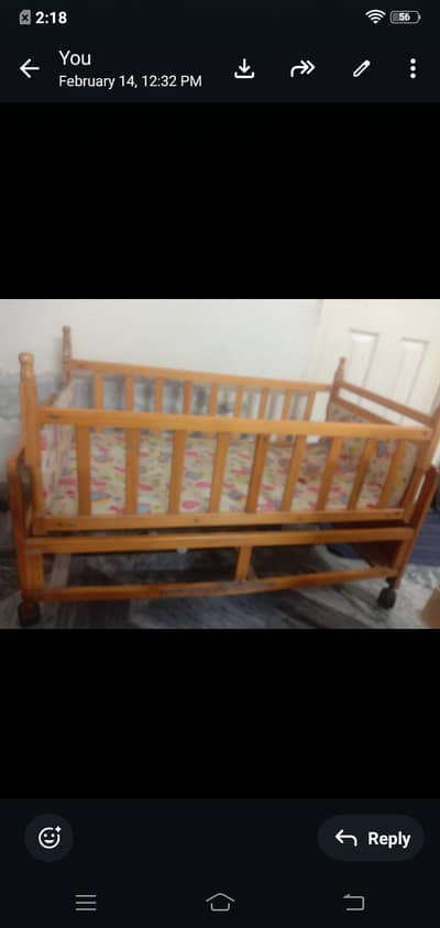 baby wooden carry cot