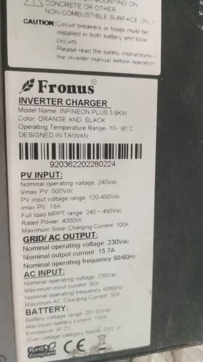 FRONUS UPS 3.6 kv
