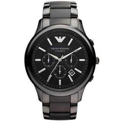 Emporio Armani Black Chronograph Watch Original With Box