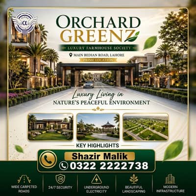 Orchard Greenz Luxury Farmhouse Society Prime Location On Main Bedian Road, Lahore