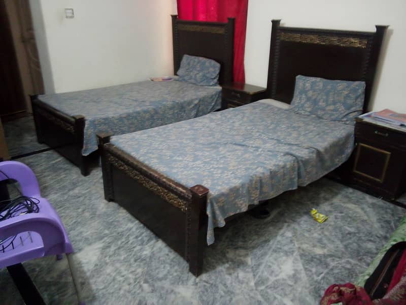 bed and side table 0